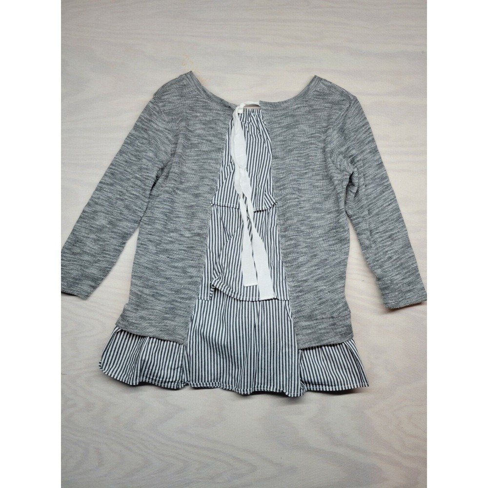 Anthropologie Clu Willoughby Women's SZ XS Knit Blouse Shirt Gray